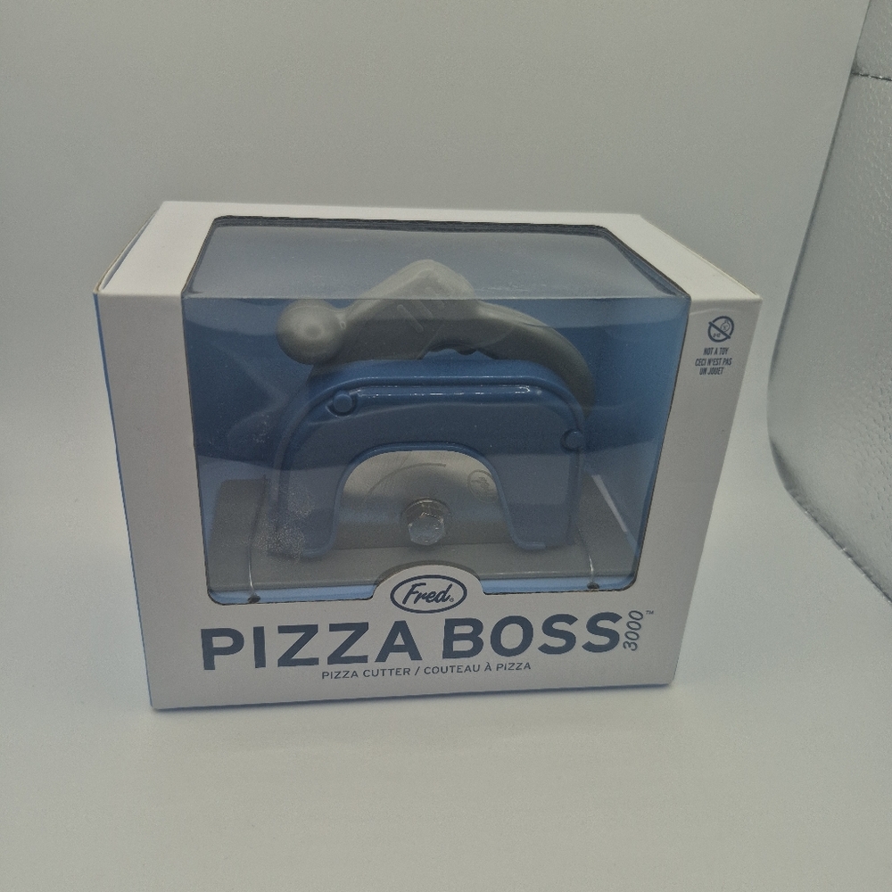Pizza Boss Pizza Cutter 3000 #PIBOSS Blue/Grey Fred - NEW